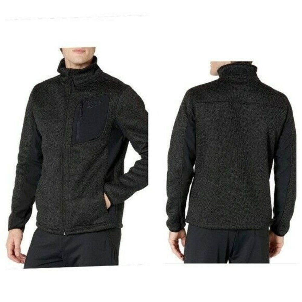 NEW XL Reebok All Weather Jacket Men Charcoal Heather Black MSRP $145